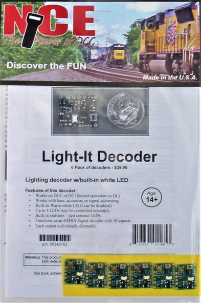 NCE 5240162 Light It-6 Universal Lighting & Signal Decoder 6 Pack