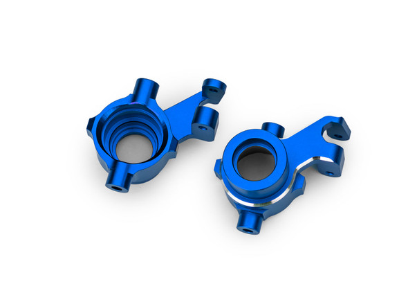 Traxxas 10237-BLUE Aluminum Left & Right Steering Blocks Blue for Maxx Slash / Maxx