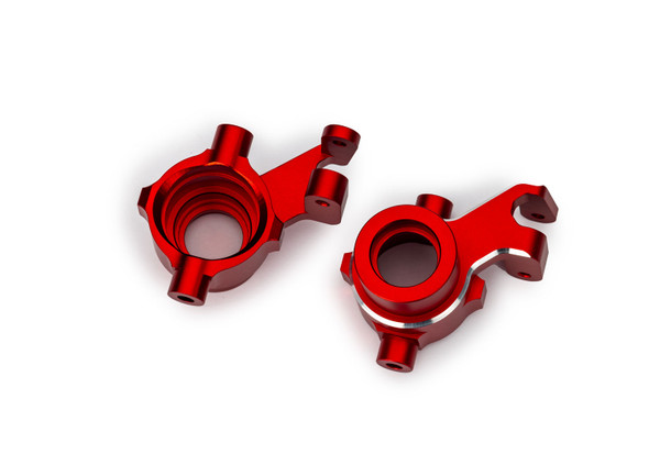 Traxxas 10237-RED Aluminum Left & Right Steering Blocks Red for Maxx Slash / Maxx