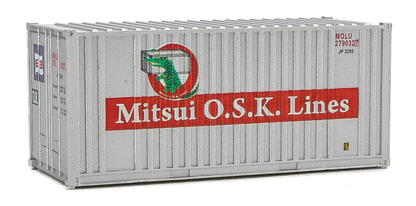 Walthers 20' Corrugated Container w/ Flat Panel - Mitsui OSK Lines HO Scale