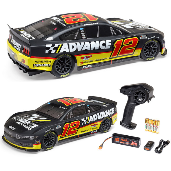 Losi LOS1122512 1/12 NASCAR RC Ryan Blaney #12 Advance Auto 2025 Ford Mustang