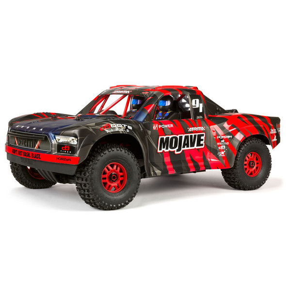 ARRMA ARA7604V2T2 1/7 MOJAVE 6S V2 4WD BLX Desert Truck w/ Spektrum Firma RTR Red/Black