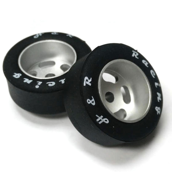 H&R Racing HR1302 27 x 12mm Silicone 25Sh Tire w/ Wheel 1/8 Axle (2) 1:24 Slot Car