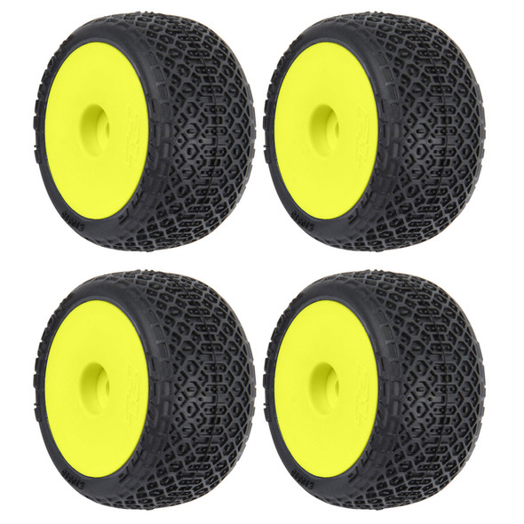 Pro-Line PRO1031512 1/28 Electron 2.0 T F/R Tires 7mm Yellow Wheels (4) : Micro-T