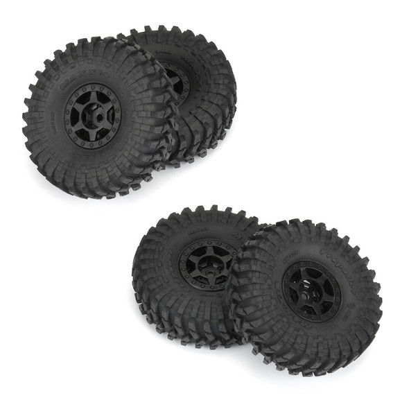 Pro-Line PRO1022510 1/24 Maxxis Trepador F/R 1.0" Tires MTD 7mm Black Holcomb (4)