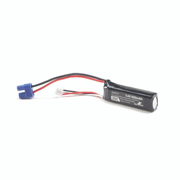 Pro-Boat DYNB6223 7.4V 600mAh 2S 20C LiPo Battery w/ EC3 Plug : Sprintjet 9-inch