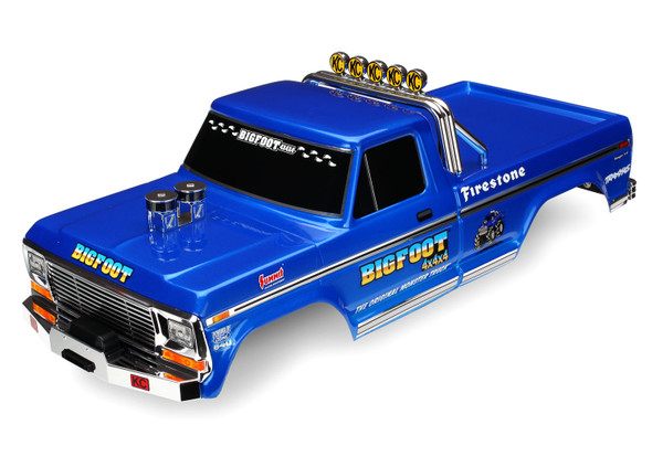 Traxxas 3661-BLUE Painted Clipless Body w/ Decals Applied for Bigfoot No.1