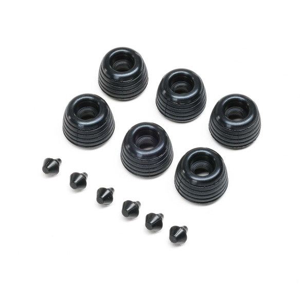 Losi LOS-2288 Rubber Lean Bar Wheels & Stops (6) for Promoto-SM