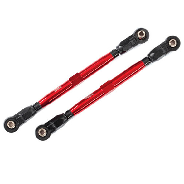 Traxxas 8997R Front Toe Links Tubes Aluminum Red (2) use w/ 8995 Kit : Maxx
