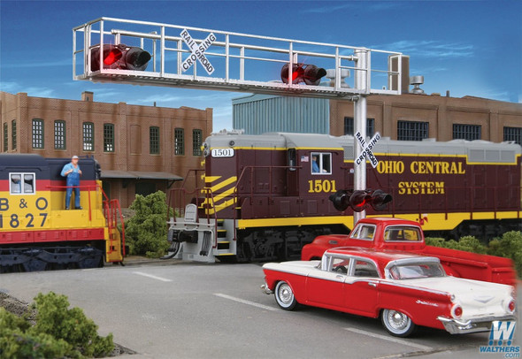 Walthers 949-4330 Modern Cantilever Grade Crossing Signal Two-Lane HO Scale