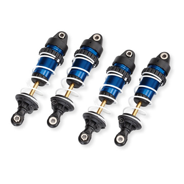 Traxxas 10765-BLUE Aluminum GTR Long Shocks Blue w/ Springs (4) for Mini Maxx