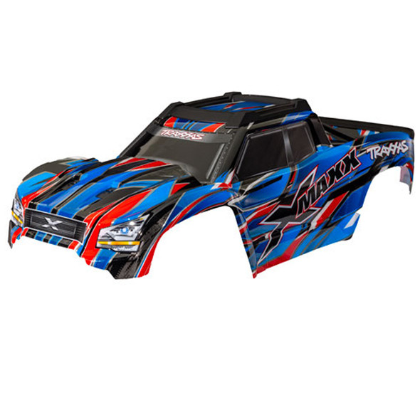 Traxxas 7867-BLUE Painted Body Blue w/ F/R Body Mounts / Body Support for X-Maxx