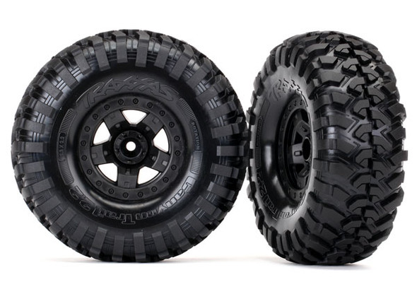 Traxxas 8181 Tires & Wheels Assembled Glued/Canyon Trail 2.2 Tires (2): TRX-4