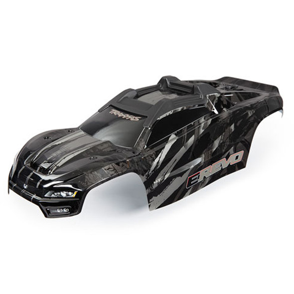 Traxxas 8611R Black Body w/ F/R Body Mounts & Rear Body Support  for E-Revo 2.0 VXL