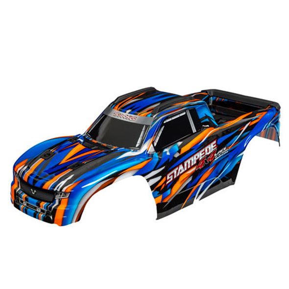 Traxxas 9014-ORNG Stampede 4X4 VXL Orange Body w/ F/R Body Mount & Rear Support