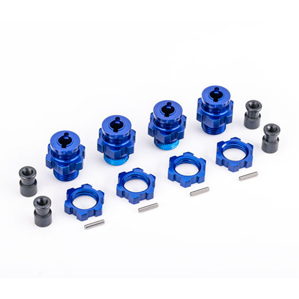 Traxxas 9086 17mm Aluminum Wheel Hubs Blue for 4x4 VXL Jato/Rustler/Slash