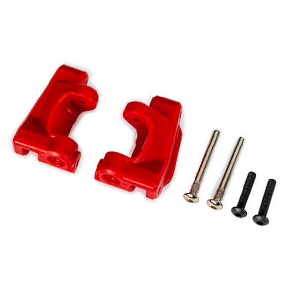 Traxxas 9136-RED Left & Right Caster Blocks (C-Hubs) Red for Raptor / Slash