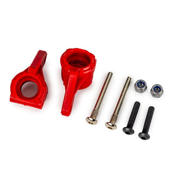 Traxxas 9137-RED Left & Right Steering Blocks Red for Bandit / Raptor / Slash