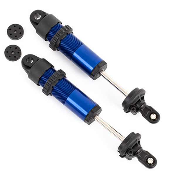 Traxxas 9661 Aluminum GT-Maxx Long Shocks Blue w/o Springs (2) : Sledge