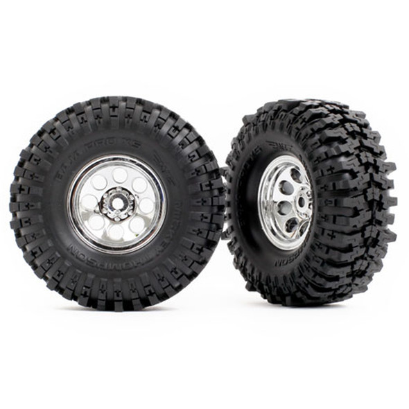 Traxxas 9873 Mickey Thompson Baja Pro XS 2.4x1.0″ Tires/Wheels (2) for TRX-4M