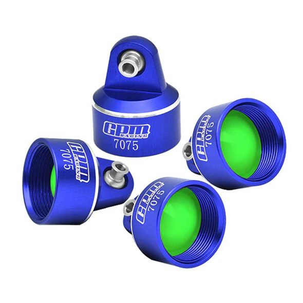 GPM Alum 7075 Alloy Shock Caps for GPM & Original Shock Blue for 1/8 Maxx Slash