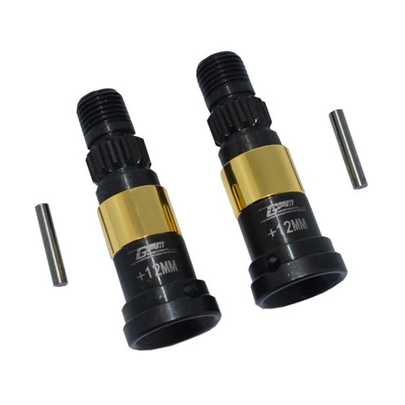 GPM Racing Harden Steel #45 Front Or Rear CVD Joint +12mm Black : 1/5 Traxxas X-Maxx