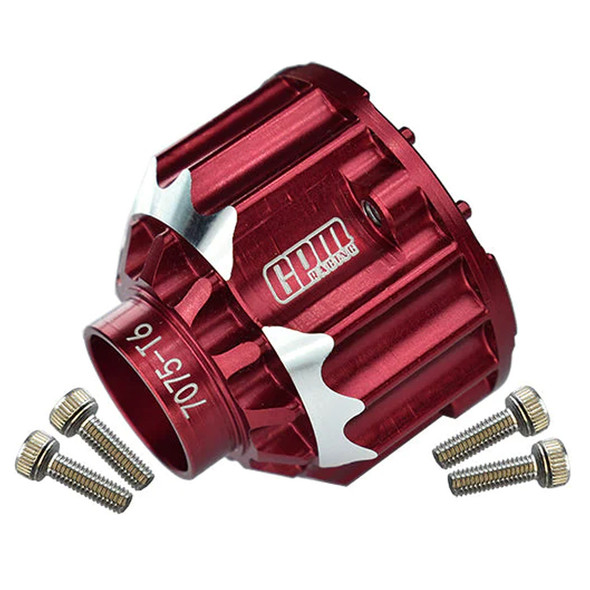 GPM Aluminum 7075-T6 Front Or Rear Differential Case Red for X-Maxx 8S / 6S