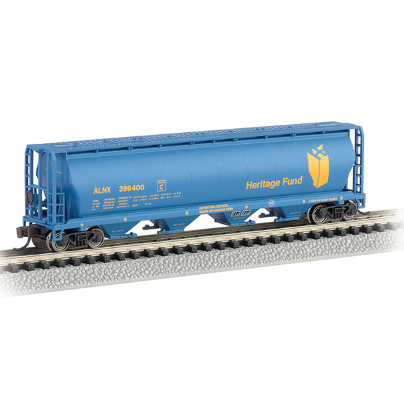 Bachmann 19189 4 Bay Cylindrical Grain Hopper - Heritage Fund #396400 - Freight Car N Scale