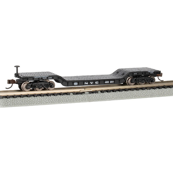 Bachmann 71390 52' Center-Depressed Flat Car - NYC #498991 w/ No Load - N Scale