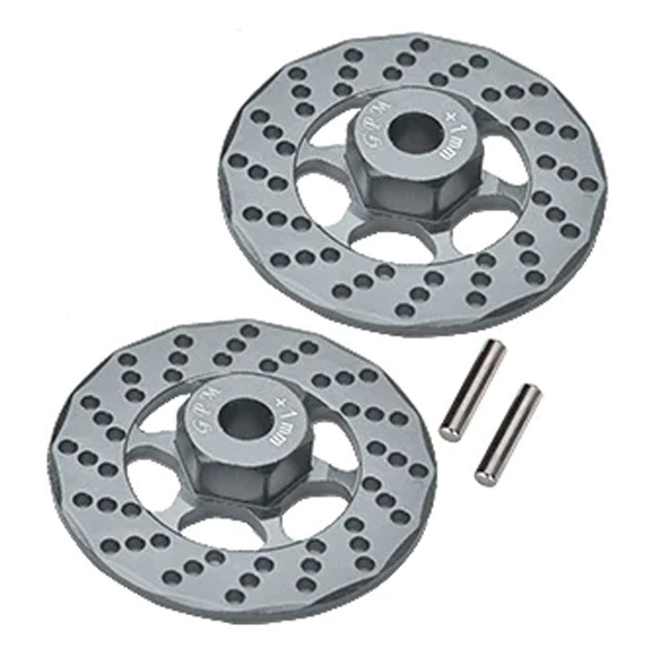 GPM Aluminum +1mm Hex w/Brake Disk Grey for 1/10 Traxxas Ford GT 4-Tec 2.0/3.0