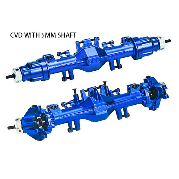GPM Alum 7075 Quick Release F& R Axle Housing Kit Blue for Losi 1/18 Mini LMT