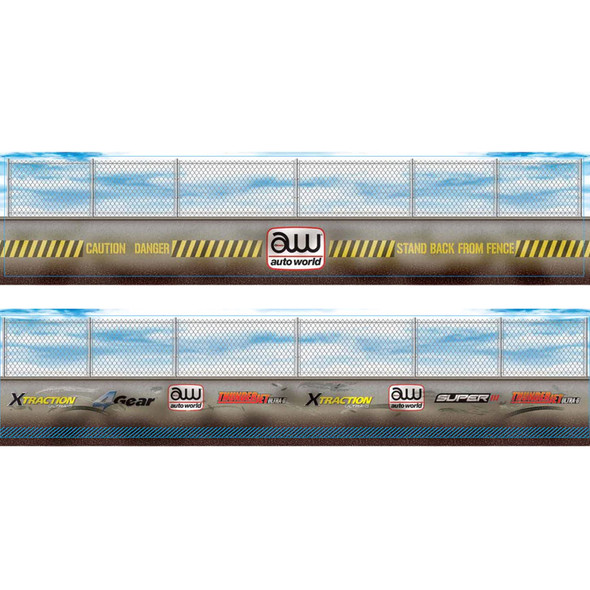 Auto World TRX111 14.5" Billboard Race Track Barrier Walls 6 Pk HO Scale Slot Car