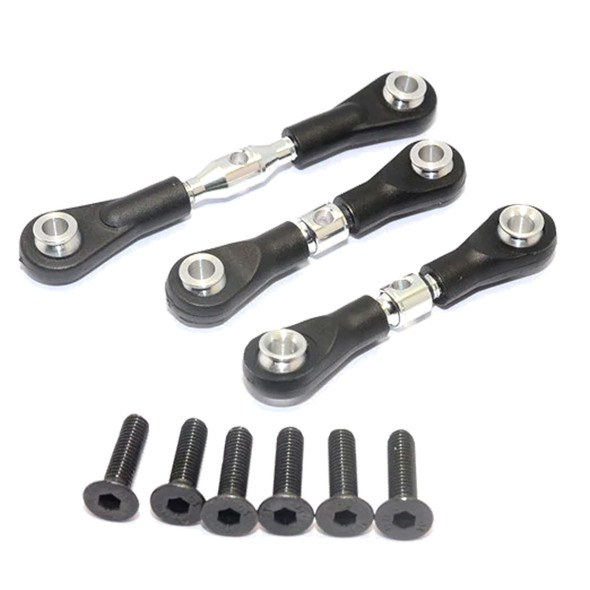 GPM Aluminum Completed Tie Rod Silver w/ Screws : Tamiya TT-01 & TT-01D