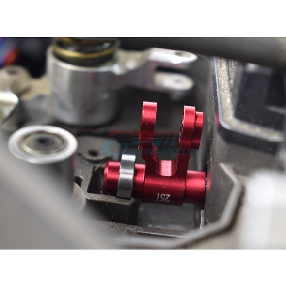 GPM Aluminum Servo Mount +Aluminum Tie Rod +25T Alum Servo Horn Silver : X-Maxx