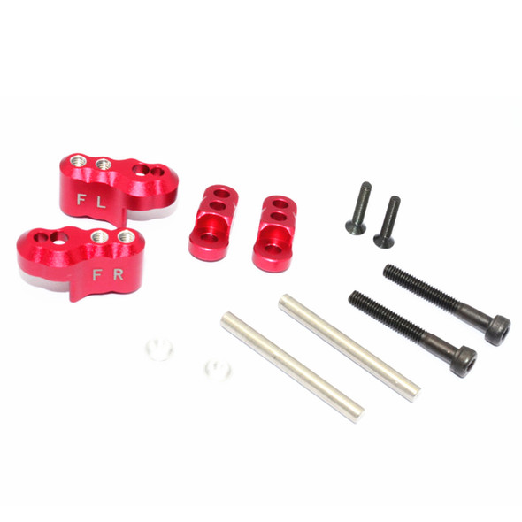 GPM Racing Aluminum Front Adjustable Shock Mount Red : Traxxas X-Maxx