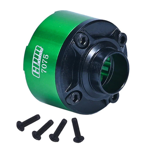 GPM Medium Carbon Steel+Alum 7075 Front/Center/Rear Diff Case Green for XRT/X-Maxx