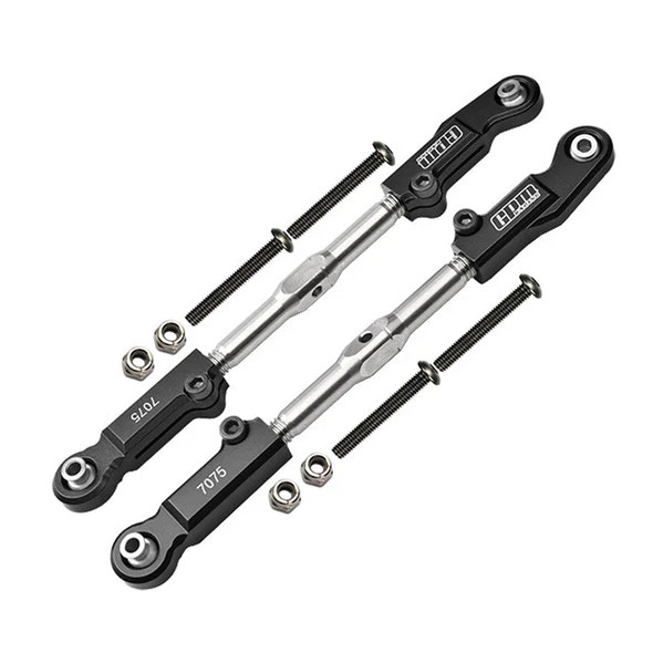 GPM Aluminum 7075-T6 + Stainless Steel Rear Camber Links Black for Arrma 1/8 Talion