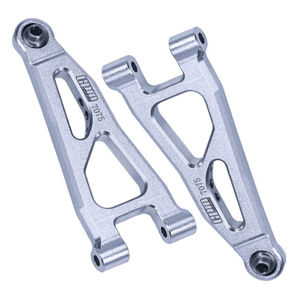 GPM Aluminum 7075 Front Lower Suspension Arms Silver for Arrma 1/18 Granite Grom