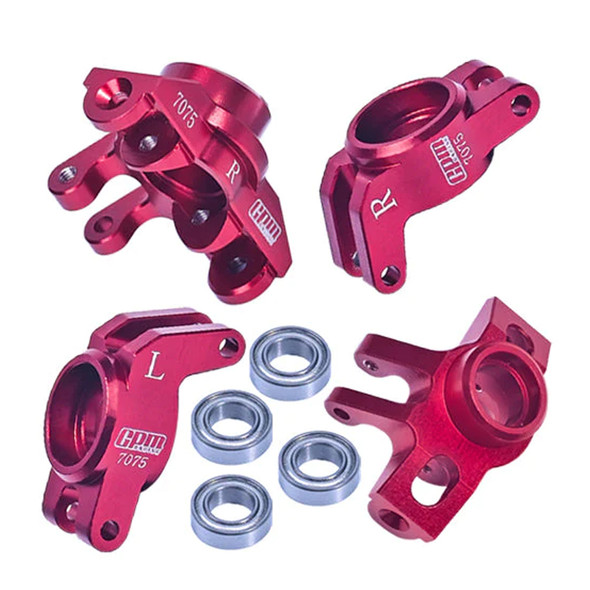 GPM Alum 7075 Front Steering Block + Rear Hub Red for Arrma 1/18 Granite Grom GPM Alum 7075 Front Steering Block + Rear Hub Red for Arrma 1/18 Granite Grom