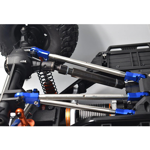 GPM Racing Front Link Bar Aluminum Ball Ends Silver : Axial 1/6 SCX6
