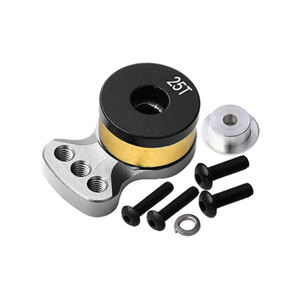 GPM Aluminum 6061 Alloy Hi-Torque Servo Saver for 25T Spline Output Shaft (S) Silver