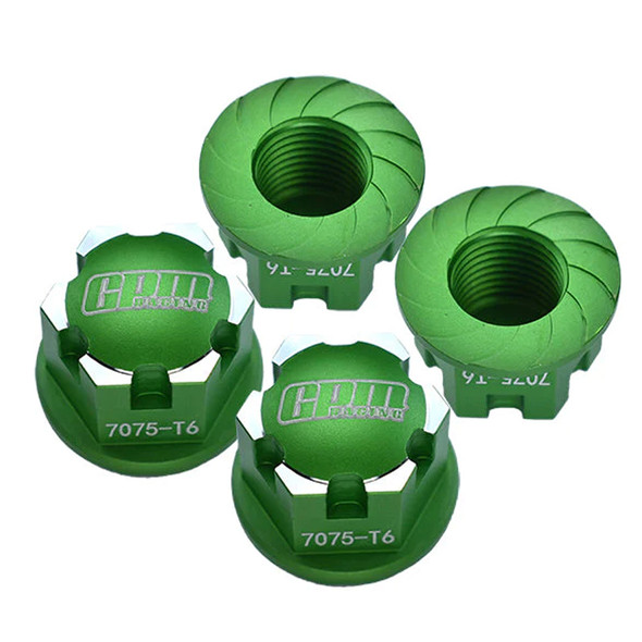 GPM Aluminum 7075-T6 Wheel Lock Green for Traxxas 1/10 E-Revo / Maxx / 1/8 Sledge