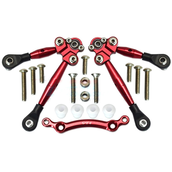 GPM Alum Front Tie Rods w/Stabilizer for C Hub Red for Ford GT 4-Tec 2.0/3.0