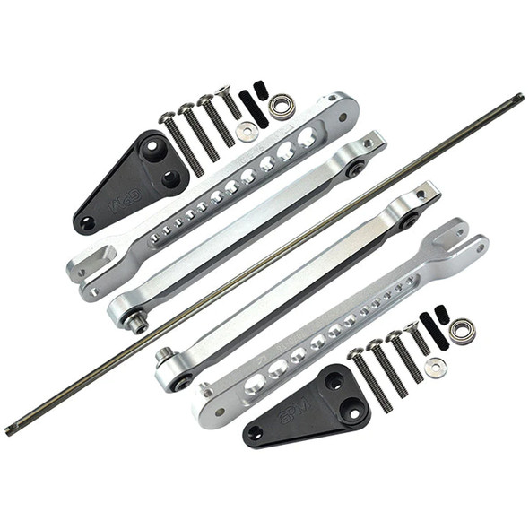 GPM Alum 7075-T6 Rear Anti Swing Rod & Stabilizer Bar Silver : Losi Hammer Rey