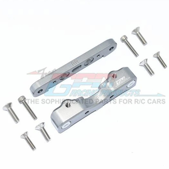 GPM Aluminum Rear Lower Suspension Mount Grey : 1/5 KRATON/OUTCAST 8S BLX