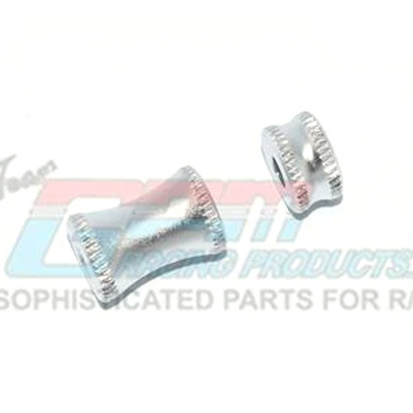 GPM Racing Aluminum Collar For Rear Chassis Brace (2Pcs) Set Silver : 1/7 Mojave