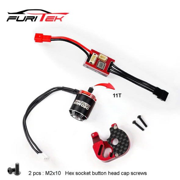 Furitek FUR-2631 MicroModo 2025 Brushless Power System w/MicroKomodo for Axial SCX24