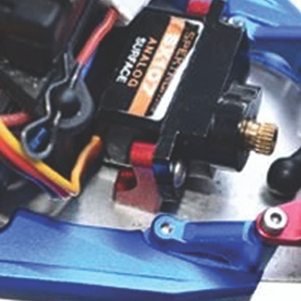 GPM Racing Aluminum Servo Mount Blue : Losi 1/18 Mini-T 2.0