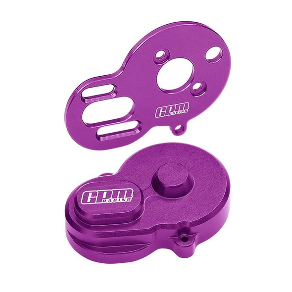 GPM Alum 7075 Alloy Motor Plate & Rear Main Gear Cover Purple for Losi 1/24 Micro-B