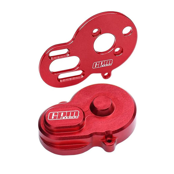 GPM Alum 7075 Alloy Motor Plate & Rear Main Gear Cover Red for Losi 1/24 Micro-B